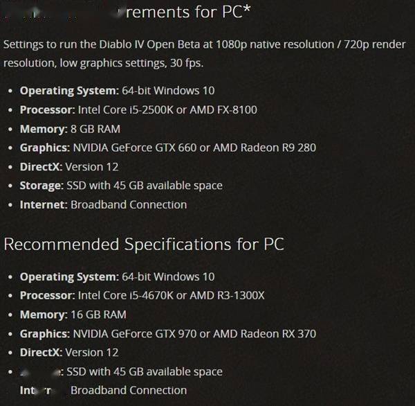 乐盟游戏遮天传苹果版公测:《暗黑破坏神4》即将开启公测，最低要求GTX 660或AMD R9 280显卡
